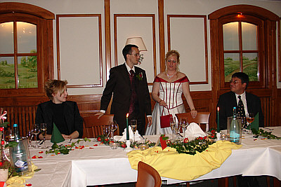 Tisch des Brautpaares